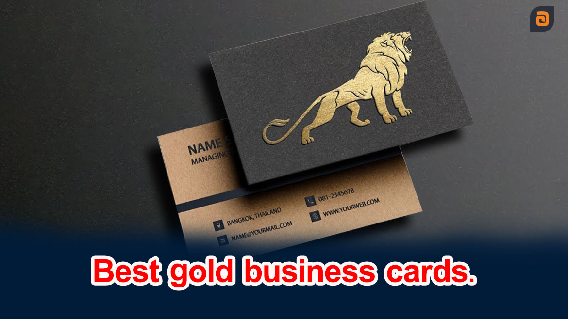 gold business cards.